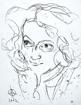 ФРЕНКЕЛЬ Анатолий Александрович - &laquo;Женская головка. Ольга&raquo;, 2002 г. КОЛЛЕКЦИОННАЯ СОХРАННОСТЬ! 