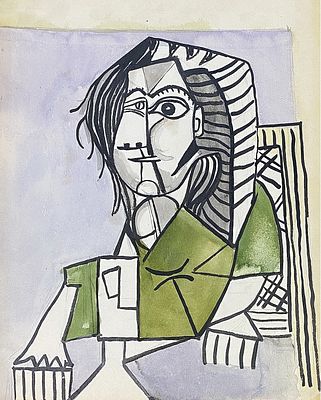 КРОПИВНИЦКИЙ Евгений Леонидович - &laquo;Копия с картины Пабло Пикассо III. 14 ноября 1958 г.&raquo;. 1958 г. 