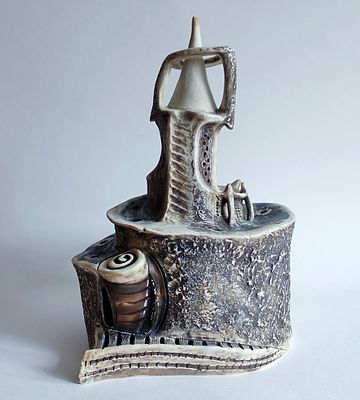 РОГОВА Инна Александровна - &laquo;Подводный замок&raquo;, 2010-е гг. КОЛЛЕКЦИОННАЯ СОХРАННОСТЬ! Фарфор, соли 