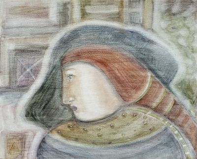 КОРЧЁМКИНА Наталья Александровна - &laquo;Герой&raquo;, 2013 г. КОЛЛЕКЦИОННАЯ СОХРАННОСТЬ! Бумага, акварель. 