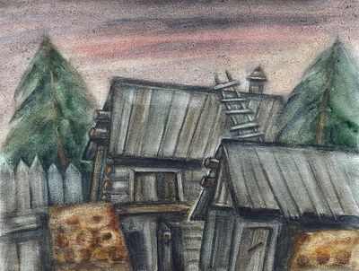 КОРЧЁМКИНА Наталья Александровна - &laquo;Белая Холуница. Деревня Шитово&raquo;, 2007 г. КОЛЛЕКЦИОННАЯ 