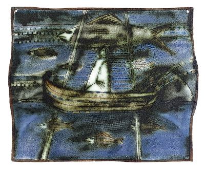 КОРЧЁМКИНА Наталья Александровна - &laquo;Под знаком рыбы II&raquo;, 2007 г. КОЛЛЕКЦИОННАЯ СОХРАННОСТЬ! Фарфор 