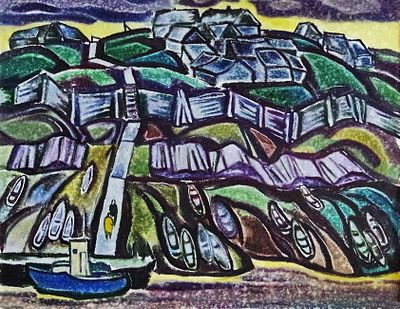 БОРИСОВ Иван Степанович - &laquo;Енисейский берег&raquo;, 1972 г. РАБОТА МУЗЕЙНОГО УРОВНЯ! Очень хорошая 