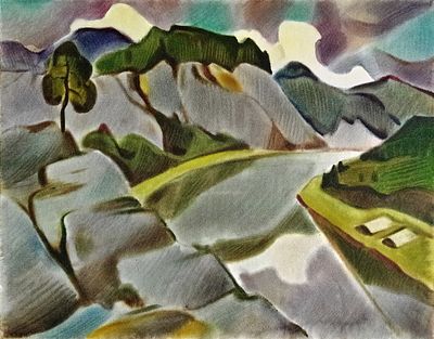БОРИСОВ Иван Степанович - &laquo;Скала с сосной&raquo;, 1983 – 1985 гг. РАБОТА МУЗЕЙНОГО УРОВНЯ! КОЛЛЕКЦИОННАЯ 