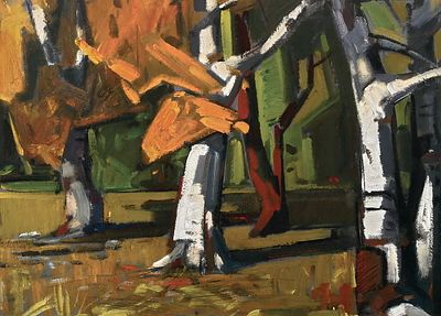 РЕПИН Александр Иванович - &laquo;Пейзаж с деревьями&raquo;, 1988 г. РАБОТА МУЗЕЙНОГО УРОВНЯ! Очень хорошая 