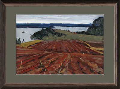 РЕПИН Александр Иванович - &laquo;Пашня над Камой&raquo;. 1961 г. Очень хорошая сохранность! Картон, масло. 34 