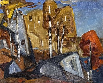 РЕПИН Александр Иванович - &laquo;Березы / Высокий брег&raquo;, 1992 г. РАБОТА МУЗЕЙНОГО УРОВНЯ! Очень хорошая 