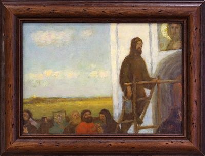 ФИЛИМОНОВ Анатолий Георгиевич - &laquo;Андрей Рублев&raquo;, 1999 г. Очень хорошая сохранность! Холст на ДВП 