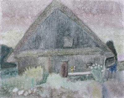 ПАВЛЮКЕВИЧ Михаил Георгиевич - &laquo;Последний двор&raquo;, 1998 г. КОЛЛЕКЦИОННАЯ СОХРАННОСТЬ! Акварельная 