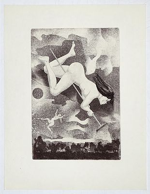 КРОПИВНИЦКИЙ Лев Евгеньевич - &laquo;Маргарита в полете&raquo;, 1977 г. Печать – 1994 г. КОЛЛЕКЦИОННАЯ 