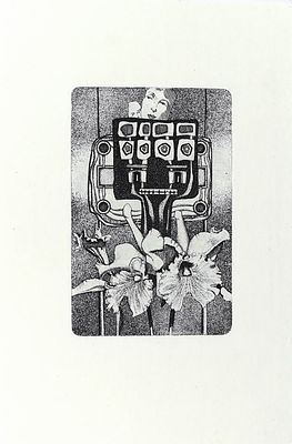 КРОПИВНИЦКИЙ Лев Евгеньевич - &laquo;Робот и орхидеи&raquo;, 1977 г. Печать – 1994 г. КОЛЛЕКЦИОННАЯ 