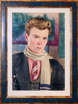 СЕРОВ Василий Васильевич - &laquo;Автопортрет&raquo;. 1933 г. РАБОТА МУЗЕЙНОГО УРОВНЯ! Очень хорошая 