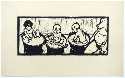 ОВЧИННИКОВ Лев Авксентьевич - &laquo;Купание детей&raquo;, 1965 г. РЕДКОСТЬ! Очень хорошая сохранность! Бумага 