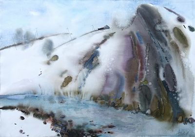 ПЕШКОВА Ольга Александровна - &laquo;Апрель. Село Кын&raquo;, 2016 г. КОЛЛЕКЦИОННАЯ СОХРАННОСТЬ! Бумага 