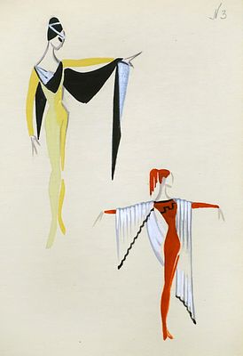 БРУНИ Татьяна Георгиевна - &laquo;Два женских костюма. №3&raquo; (эскизы костюмов к циклу хореографических 