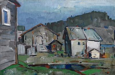 РЕПИН Александр Иванович - &laquo;Белая ночь в Ворзогорах&raquo;, 1969 г. РАБОТА МУЗЕЙНОГО УРОВНЯ! Очень 