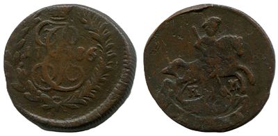 1786 г. Полушка. КМ. Пометка владельца RR.