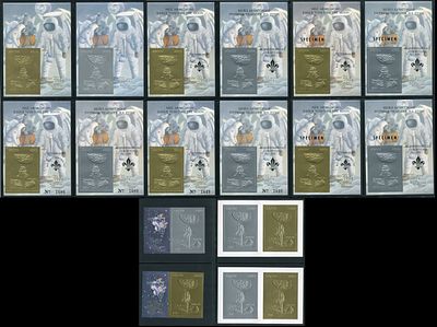 1994 г.Республика Абхазия.25 - летие первой высадке человека на луну. Почтовые блоки. Серебро 