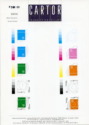 Армения. Беззубцовые пробы на картоне. Cartor — компания в сфере безопасности и печати 