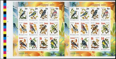 2006 г. Беларусь. Девятый стандартный выпуск &laquo;Птицы сада&raquo;. Mi Klb 622-633. Беззубцовые 