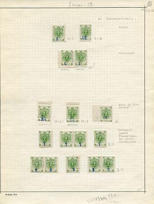 Бугульминский уезд. Самарская губерния. Из коллекции Фаберже. Разновидности. Лист № 9.