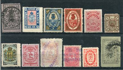 Лот марок земского уезда.12 шт.