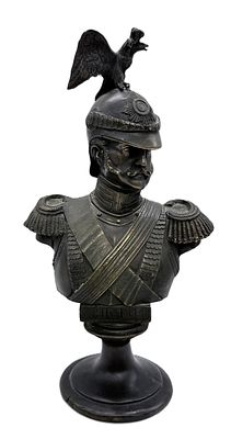 Николай I. Бюст императора. Бронза. &laquo;Ф.ШОПЕНЪ&raquo; и круглое клеймо &laquo;ОТЪ М.Ф. 1868 НА 10 ЛЕТЪ&raquo;. 