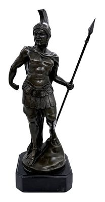 Римский воин. Статуэтка. Бронза. Размер 38 х 12 х 12 см.