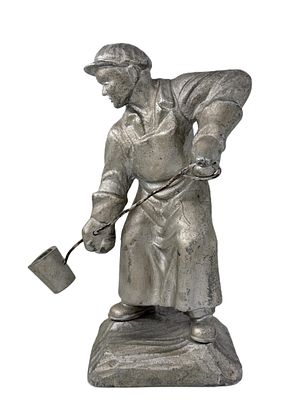Скульптура Рабочий-Металлург. Металл. Размер: 25 х 18 х 9 см. Вес: 2 кг.