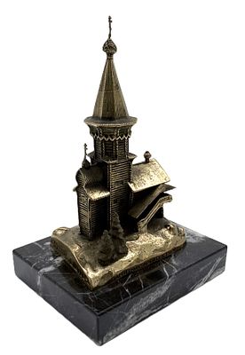 Статуэтка Успенская Церковь. Кондопога. Бронза Размер 11 х 8 х 6 см.