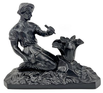 Каслинское литьё. Данила-мастер и каменный цветок. Высота 15 см. Длина 18 см.