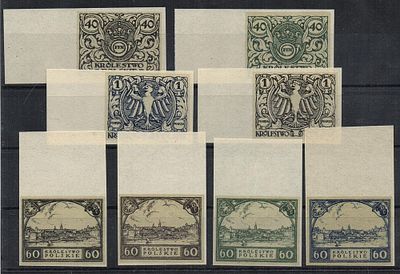 1920-е Польша Королевство Польское ПРОБЫ без перф.