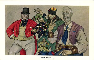 1944 г. Антифашистская пропаганда Политическая Каррикатура , Рисунки Амереканского Художника 