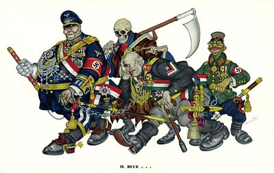 1944 г. Антифашистская пропаганда Политическая Каррикатура , Рисунки Амереканского Художника 