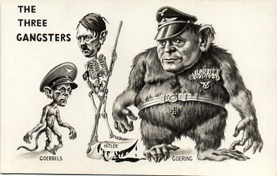 Антифашистская пропаганда , открытка изд. Франция .