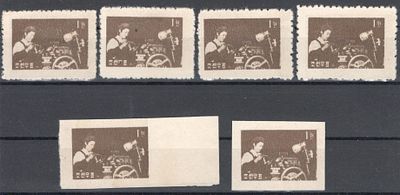 1956 г. КНДР. Mi 111 А, В, С.