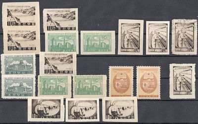 1958 г. КНДР. Mi 153-158 А, В.