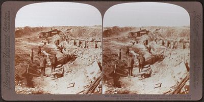 Русско-японская война. Порт-Артур. Старая китайская стена. Стереопара.