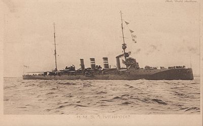 Легкий крейсер "Ливерпуль".