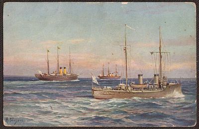 А. Ганзен. Императорские яхты "Полярная звезда", "Штандарт" и контр-миноносец "Эмир бухарский" 