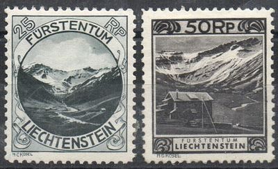Лихтенштейн. Mi98,102 *, 252 евро. Перф. 10 1/2 и 11 1/2.