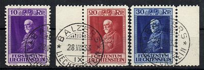 1933 г. Лихтенштейн. Mi 122-24. FD . , 280 евро.