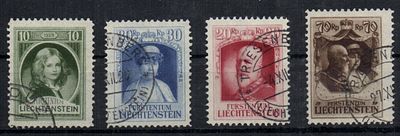 1929 г. Лихтенштейн. Mi 90-93 гаш. , 250 евро.