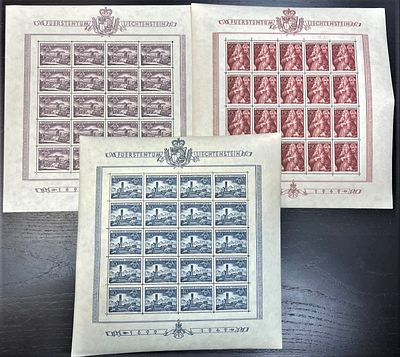 1949 г. Лихтенштейн. Mi 281-283, **. €800.