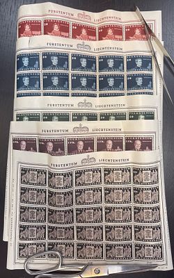 1940 г. Лихтенштейн , каталог Mi № 186-90, 2000 евро. ** 5 ЛИСТОВ