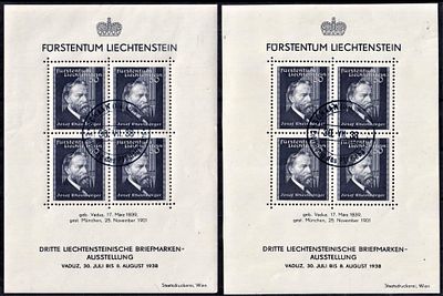 1938 г. Лихтенштейн. Mi БЛ 3. F.D. 30.7,38. 2 блока. €260.