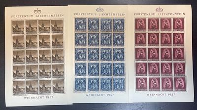 1957 г. Лихтенштейн , каталог Mi № 362-4, 600 евро. **