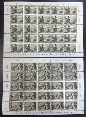 1961 г. Лихтенштейн , каталог Mi № 404-5, 44 евро. **