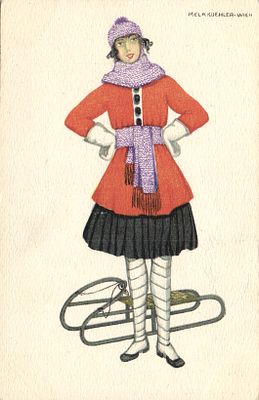 Почтовая открытка. Стиль Модерн. Mela Koehler- Wien .