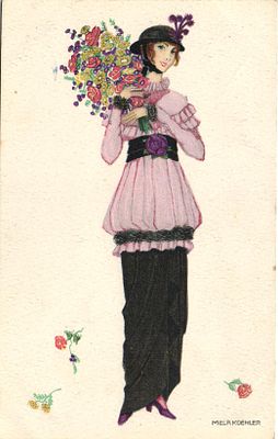 Почтовая открытка. Стиль Модерн. Mela Koehler